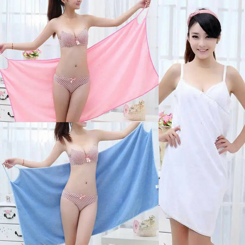 2019 New Home Textile Towel Women Robes Bath Wearable Towel Dress Womens Lady Fast Drying Beach Spa Magical Nightwear Sleeping