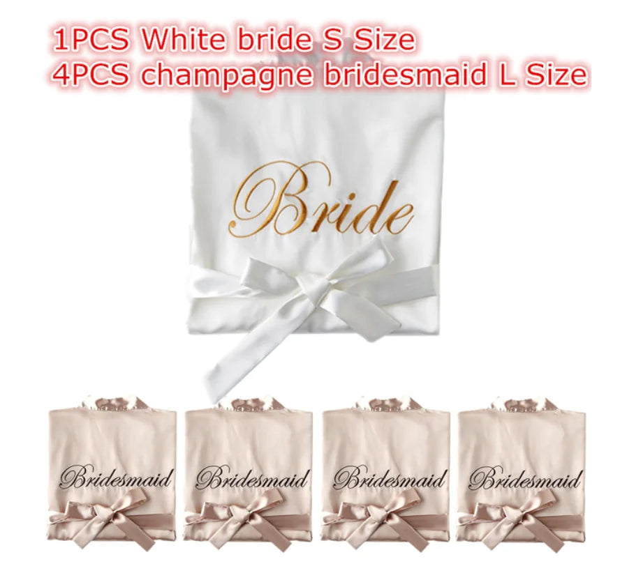 Mix Sale 9/5/3 Pack Wedding Decorations Bride and Bridesmaid Bathrobe Bride To Be Team Bride Bachelorette Party Bridesmaid Gift