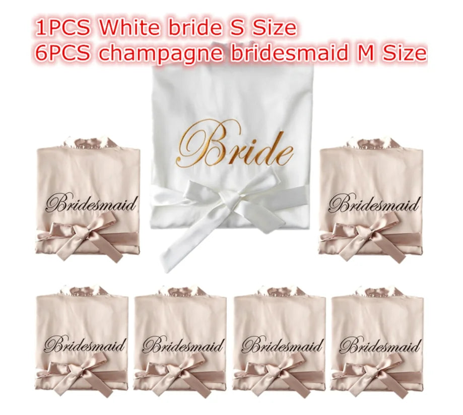 Mix Sale 9/5/3 Pack Wedding Decorations Bride and Bridesmaid Bathrobe Bride To Be Team Bride Bachelorette Party Bridesmaid Gift