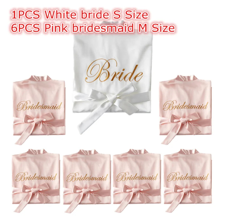 Mix Sale 9/5/3 Pack Wedding Decorations Bride and Bridesmaid Bathrobe Bride To Be Team Bride Bachelorette Party Bridesmaid Gift