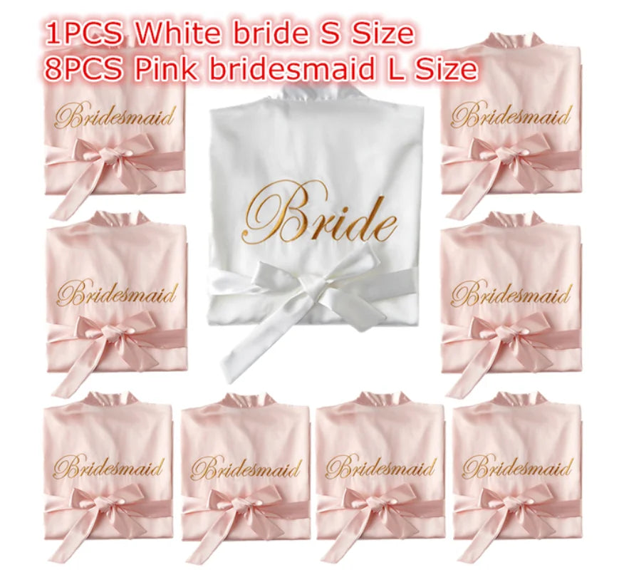 Mix Sale 9/5/3 Pack Wedding Decorations Bride and Bridesmaid Bathrobe Bride To Be Team Bride Bachelorette Party Bridesmaid Gift