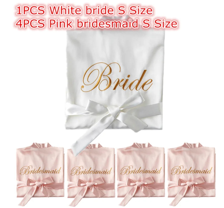 Mix Sale 9/5/3 Pack Wedding Decorations Bride and Bridesmaid Bathrobe Bride To Be Team Bride Bachelorette Party Bridesmaid Gift