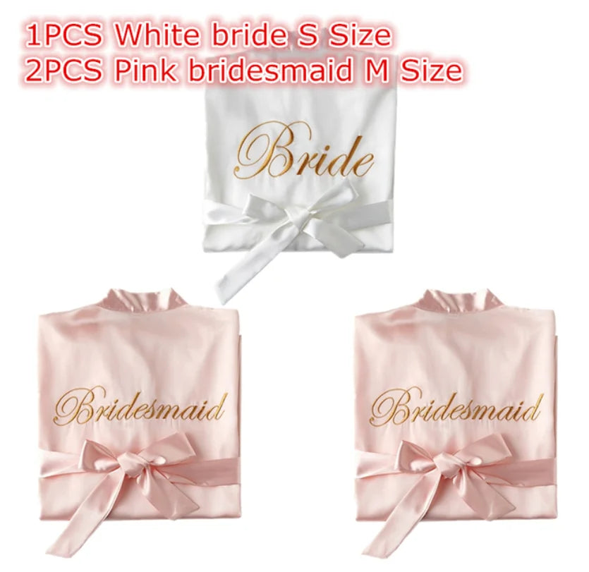 Mix Sale 9/5/3 Pack Wedding Decorations Bride and Bridesmaid Bathrobe Bride To Be Team Bride Bachelorette Party Bridesmaid Gift