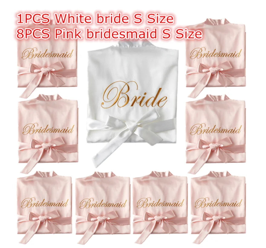 Mix Sale 9/5/3 Pack Wedding Decorations Bride and Bridesmaid Bathrobe Bride To Be Team Bride Bachelorette Party Bridesmaid Gift