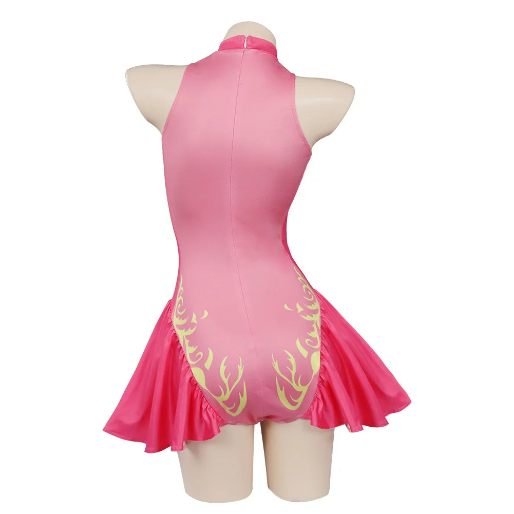 Princess Peach Cosplay Swimsuit Summer Game Roleplay Swimwear Bikinis Women Costume Fancy Dress Beach Waves Party Clothes