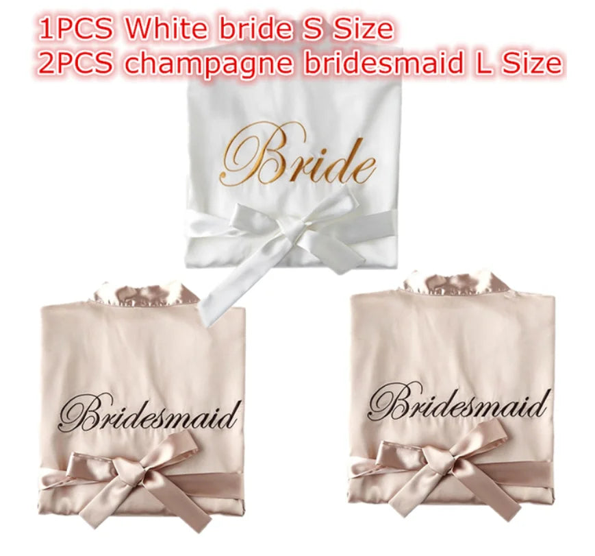 Mix Sale 9/5/3 Pack Wedding Decorations Bride and Bridesmaid Bathrobe Bride To Be Team Bride Bachelorette Party Bridesmaid Gift