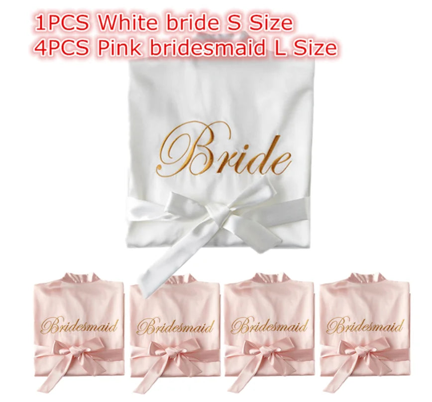 Mix Sale 9/5/3 Pack Wedding Decorations Bride and Bridesmaid Bathrobe Bride To Be Team Bride Bachelorette Party Bridesmaid Gift