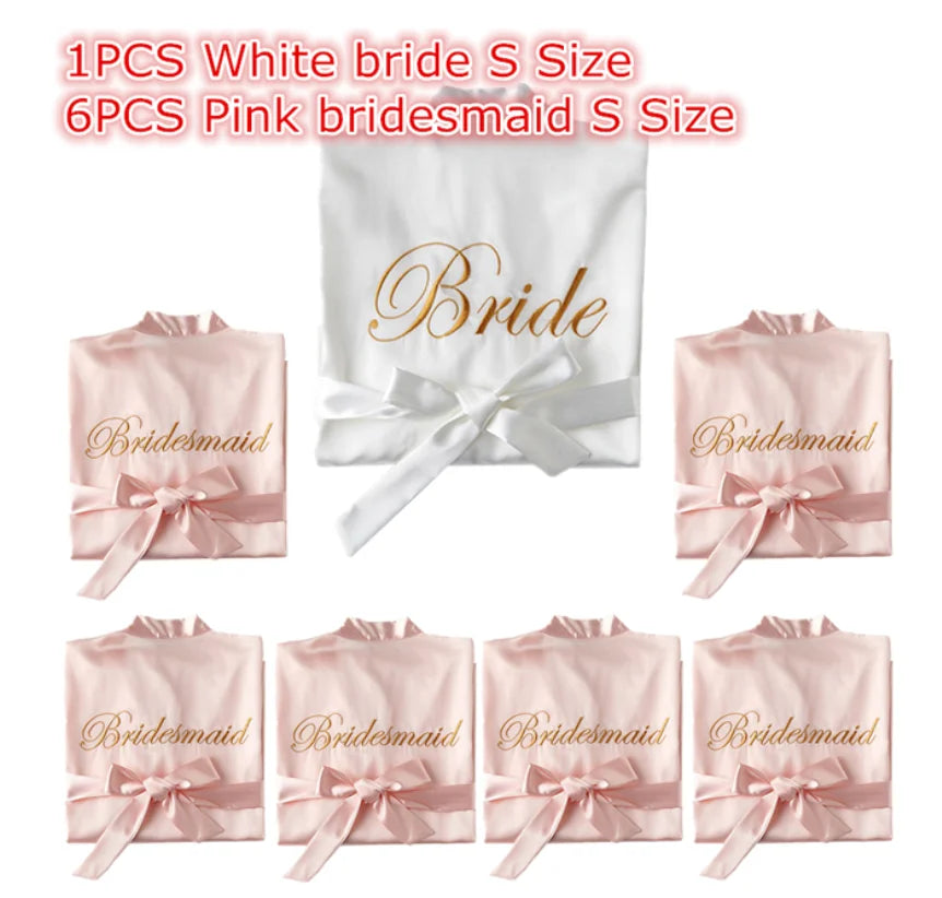 Mix Sale 9/5/3 Pack Wedding Decorations Bride and Bridesmaid Bathrobe Bride To Be Team Bride Bachelorette Party Bridesmaid Gift