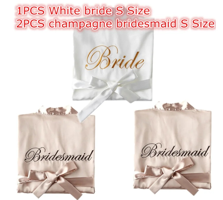 Mix Sale 9/5/3 Pack Wedding Decorations Bride and Bridesmaid Bathrobe Bride To Be Team Bride Bachelorette Party Bridesmaid Gift