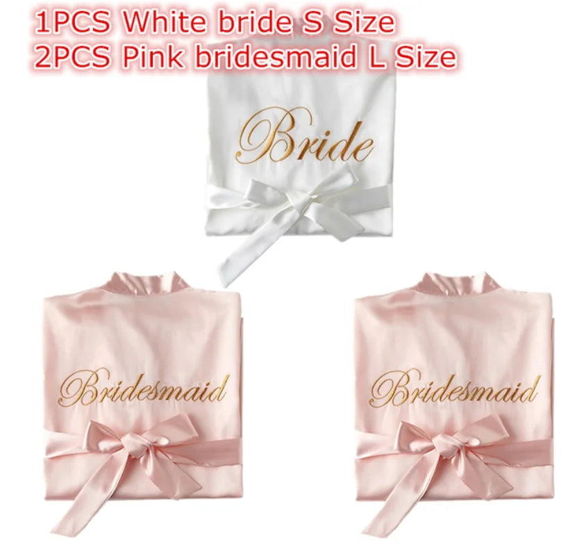 Mix Sale 9/5/3 Pack Wedding Decorations Bride and Bridesmaid Bathrobe Bride To Be Team Bride Bachelorette Party Bridesmaid Gift