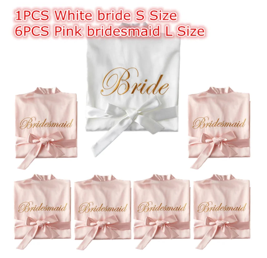 Mix Sale 9/5/3 Pack Wedding Decorations Bride and Bridesmaid Bathrobe Bride To Be Team Bride Bachelorette Party Bridesmaid Gift