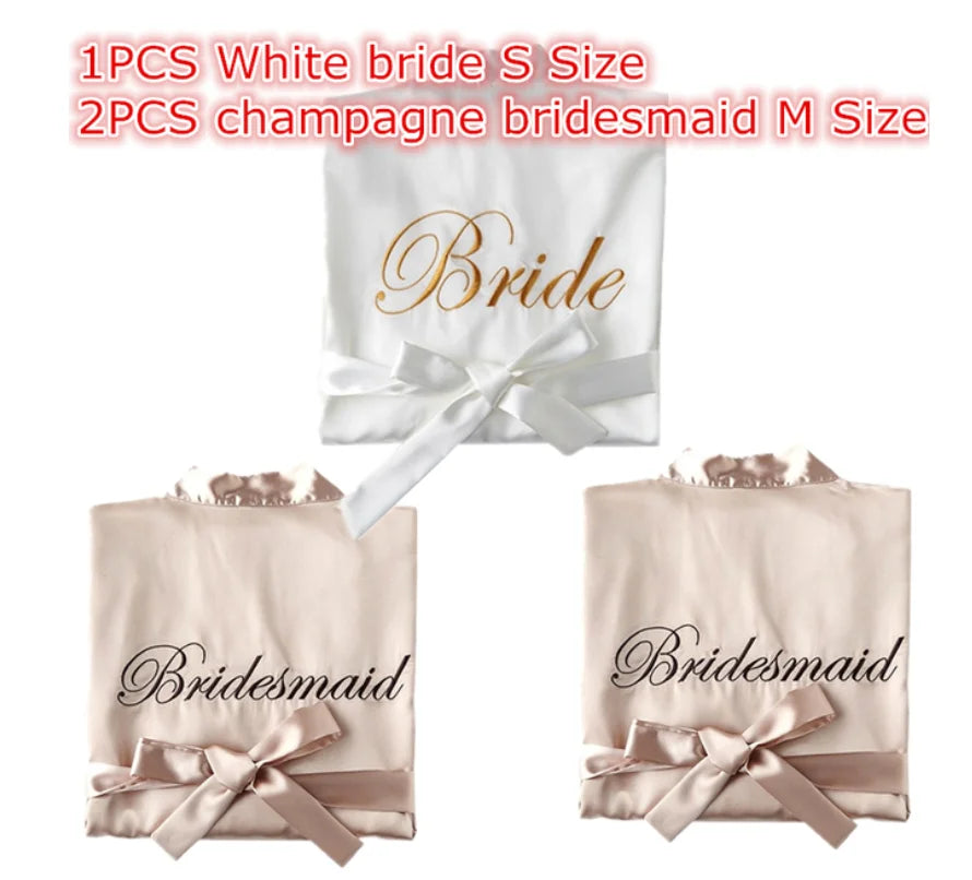 Mix Sale 9/5/3 Pack Wedding Decorations Bride and Bridesmaid Bathrobe Bride To Be Team Bride Bachelorette Party Bridesmaid Gift