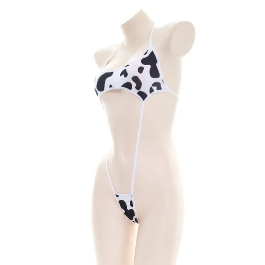 Anime cartoon cow series jumpsuit lingerie girl Unifrom clothing Kawaii girl bikini swimsuit set cosplay