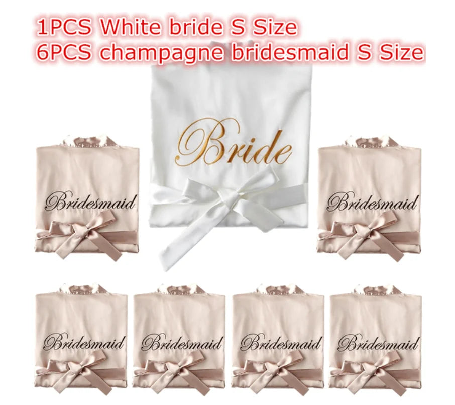 Mix Sale 9/5/3 Pack Wedding Decorations Bride and Bridesmaid Bathrobe Bride To Be Team Bride Bachelorette Party Bridesmaid Gift