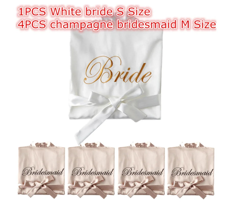 Mix Sale 9/5/3 Pack Wedding Decorations Bride and Bridesmaid Bathrobe Bride To Be Team Bride Bachelorette Party Bridesmaid Gift